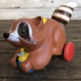 画像5: Vintage Fisher Price Pull Toy Raccoon (J696)