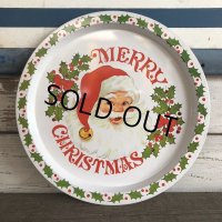 70s Vintage Merry Christmas Tin Tray (J706)
