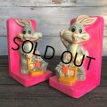 70s Vintage WB Bugs Bunny Bookends Holiday Fair Japan (J705)