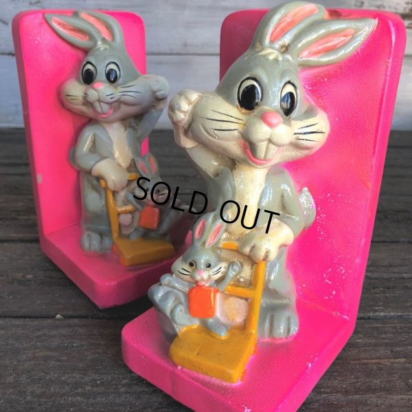 画像3: 70s Vintage WB Bugs Bunny Bookends Holiday Fair Japan (J705)