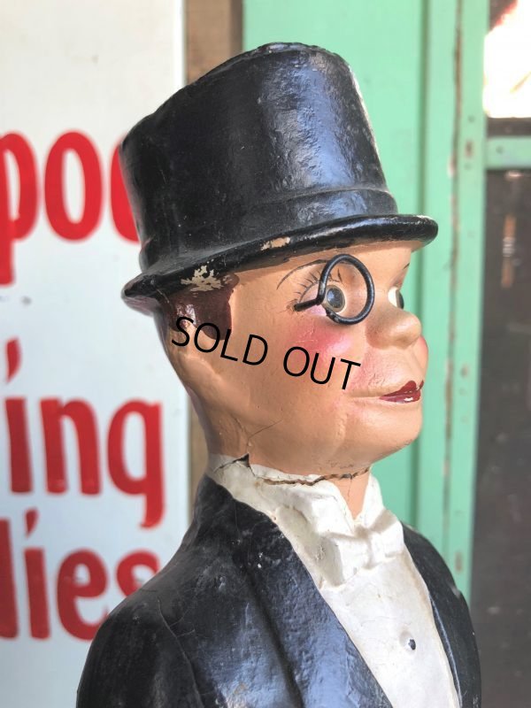 画像7: 40s Vintage Charlie McCarthy Composition Statue (J707)
