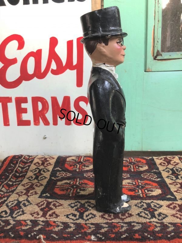 画像2: 40s Vintage Charlie McCarthy Composition Statue (J707)