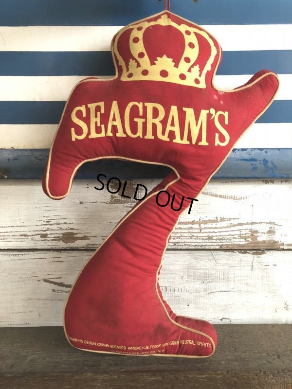 画像1: Vintage Seagram's 7 Crown Whiskey Pillow (J723)