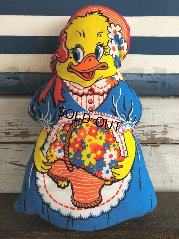 画像1: 70s Vintage Pillow Doll Cute Duck (J713)