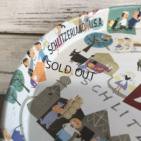 画像5: Vintage Schlitz Round Tin Tray (J760)