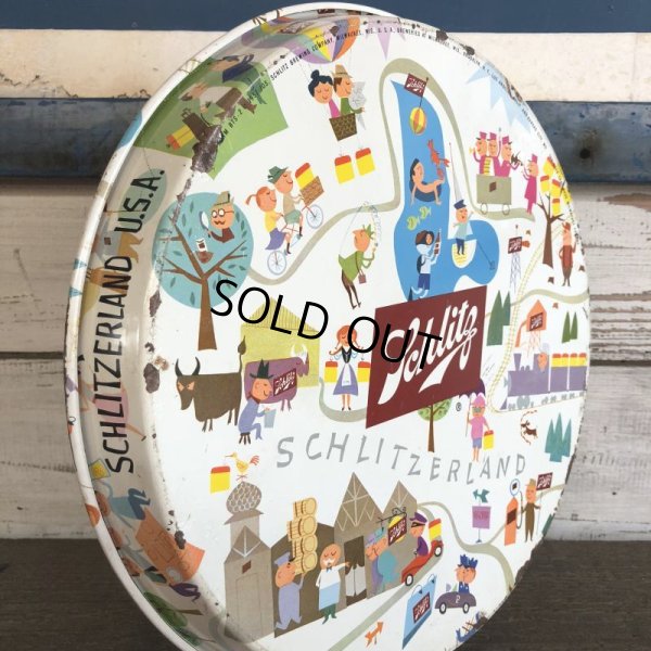 画像8: Vintage Schlitz Round Tin Tray (J760)