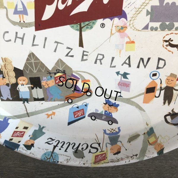 画像6: Vintage Schlitz Round Tin Tray (J760)