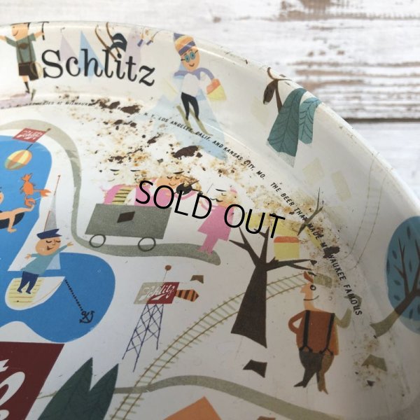 画像3: Vintage Schlitz Round Tin Tray (J760)