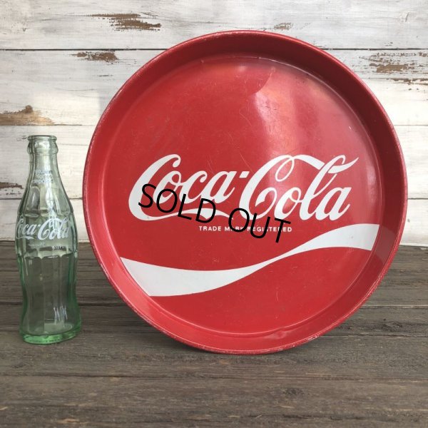 画像1: Vintage Coca Cola Round Tin Tray (J759)