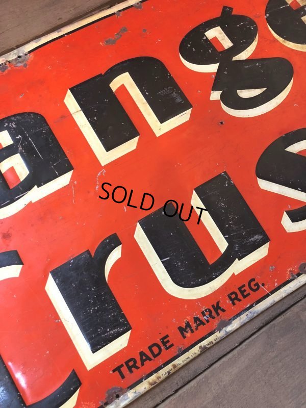 画像5: 40s Vintage Orange Crush Tin Sign (J764)