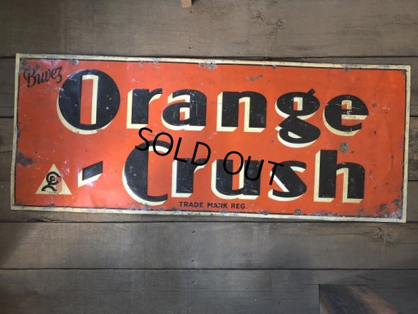 画像3: 40s Vintage Orange Crush Tin Sign (J764)