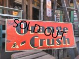 40s Vintage Orange Crush Tin Sign (J764)