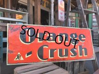 40s Vintage Orange Crush Tin Sign (J764)