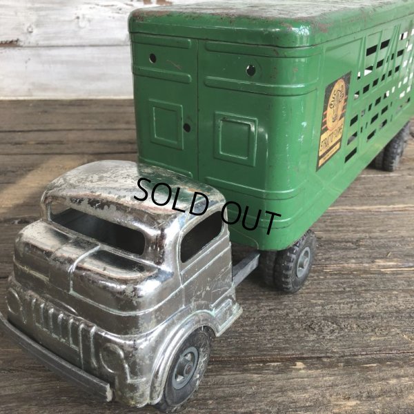 画像10: 50s Vintage Structo Farms Cattle Trailer Truck (J036) 