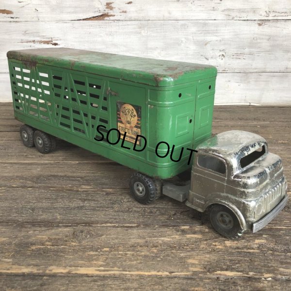 画像4: 50s Vintage Structo Farms Cattle Trailer Truck (J036) 