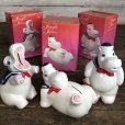 画像1: Vintage Happy Hippo Ceramic Piggy Bank Set of 3 (J773) (1)