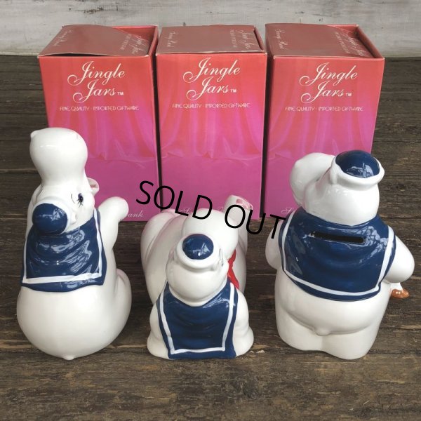 画像2: Vintage Happy Hippo Ceramic Piggy Bank Set of 3 (J773)