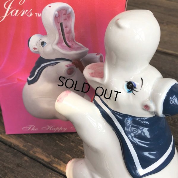 画像5: Vintage Happy Hippo Ceramic Piggy Bank Set of 3 (J773)