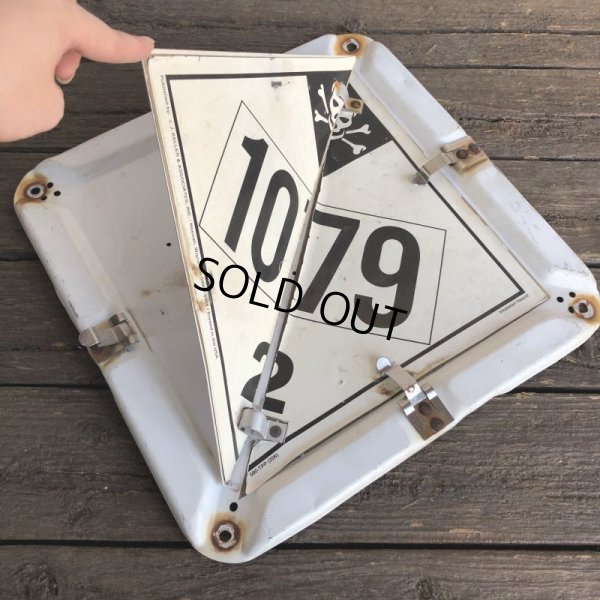 画像8: Vintage Hazard Panel Duo-Flip Numbered Sign (J775)