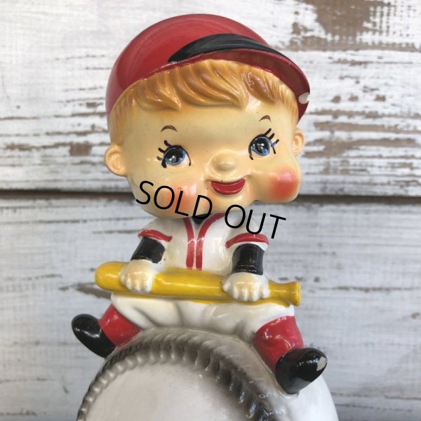 画像7: SALE Vintage Ceramic Bobble Head Doll Baseball (J788)