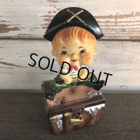 SALE Vintage Ceramic Bobble Head Doll Pirate (J786)