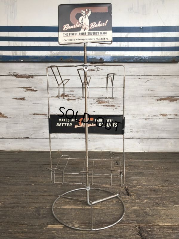 画像3: Vintage Brushes by Baker Store Display Rack Sign (J794)