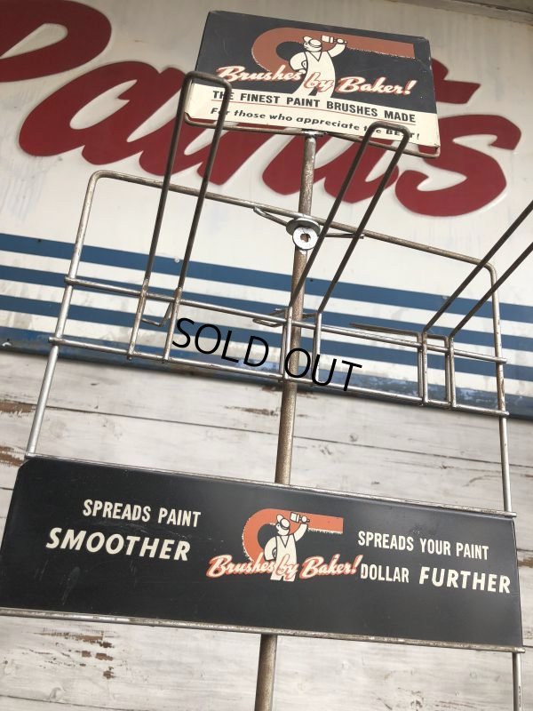 画像2: Vintage Brushes by Baker Store Display Rack Sign (J794) 