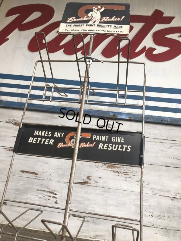 画像4: Vintage Brushes by Baker Store Display Rack Sign (J794)