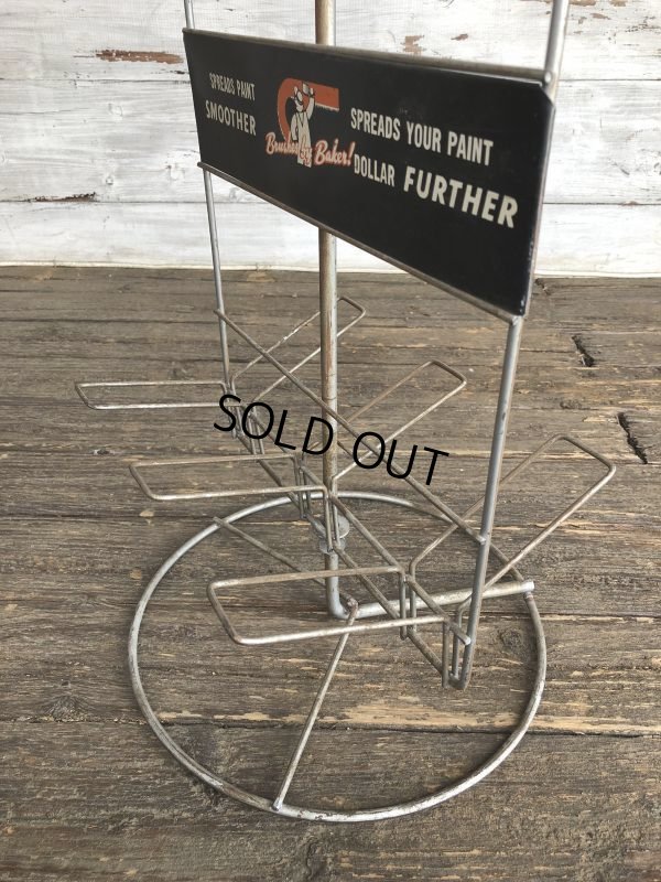 画像9: Vintage Brushes by Baker Store Display Rack Sign (J794)