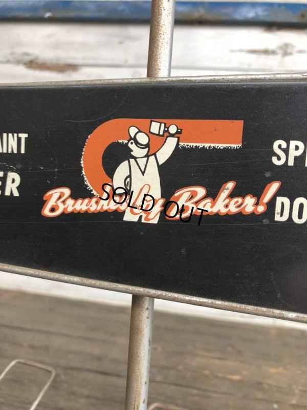 画像11: Vintage Brushes by Baker Store Display Rack Sign (J794)