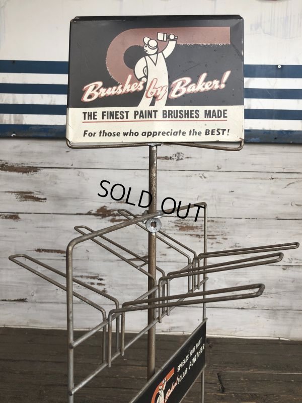 画像5: Vintage Brushes by Baker Store Display Rack Sign (J794)