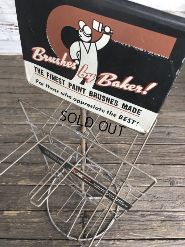 画像8: Vintage Brushes by Baker Store Display Rack Sign (J794)