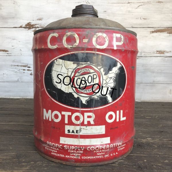 画像3: Vintage Oil can CO-OP Motor Oil 5 U.S. GALLONS (J806)