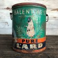 画像1: Vintage BALENTINE'S Pure Pig Lard Tin Can (J808)   (1)