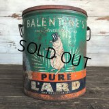 Vintage BALENTINE'S Pure Pig Lard Tin Can (J808)  