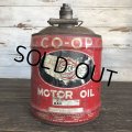 Vintage Oil can CO-OP Motor Oil 5 U.S. GALLONS (J806)  