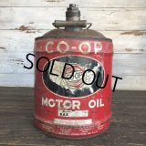 Vintage Oil can CO-OP Motor Oil 5 U.S. GALLONS (J806)  
