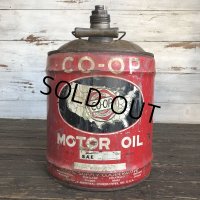 Vintage Oil can CO-OP Motor Oil 5 U.S. GALLONS (J806)  