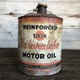 画像1: Vintage Oil can LION Motor Oil 5 U.S. GALLONS (J804)   (1)