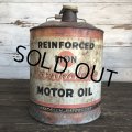 Vintage Oil can LION Motor Oil 5 U.S. GALLONS (J804)  
