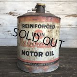 Vintage Oil can LION Motor Oil 5 U.S. GALLONS (J804)  