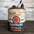 画像1: Vintage Oil can HAVOLINE Motor Oil 5 U.S. GALLONS (J805)   (1)