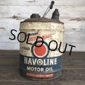 Vintage Oil can HAVOLINE Motor Oil 5 U.S. GALLONS (J805)  