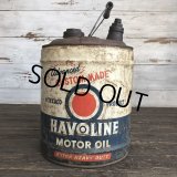 Vintage Oil can HAVOLINE Motor Oil 5 U.S. GALLONS (J805)  