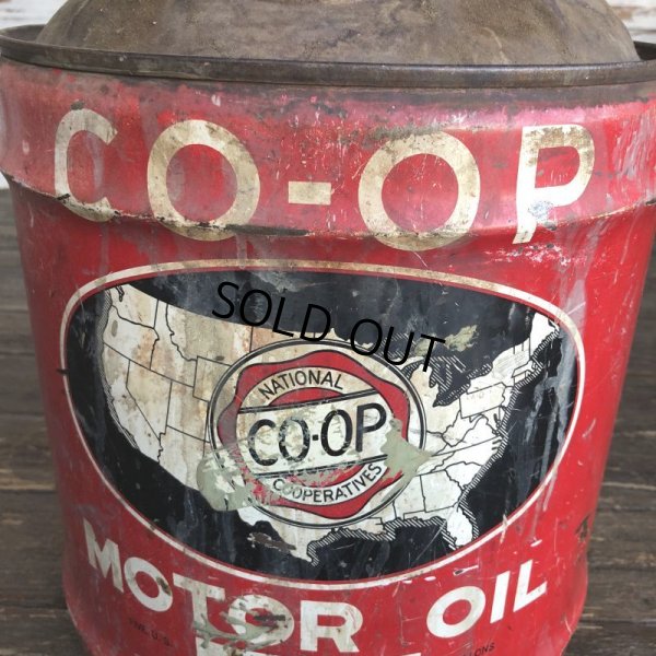 画像9: Vintage Oil can CO-OP Motor Oil 5 U.S. GALLONS (J806)