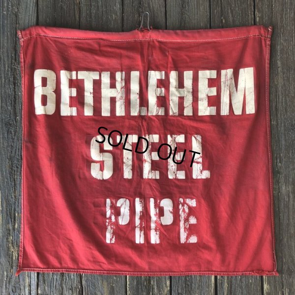 画像2: Vintage Bethlehem Steel Pipe Cloth Banner Sign (J814)