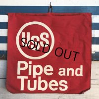 Vintage USS Pipe and Tubes Cloth Banner Sign (J815)