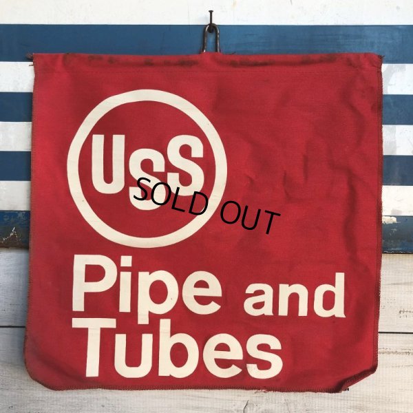 画像1: Vintage USS Pipe and Tubes Cloth Banner Sign (J815)