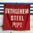 画像1: Vintage Bethlehem Steel Pipe Cloth Banner Sign (J814) (1)