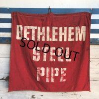 Vintage Bethlehem Steel Pipe Cloth Banner Sign (J814)